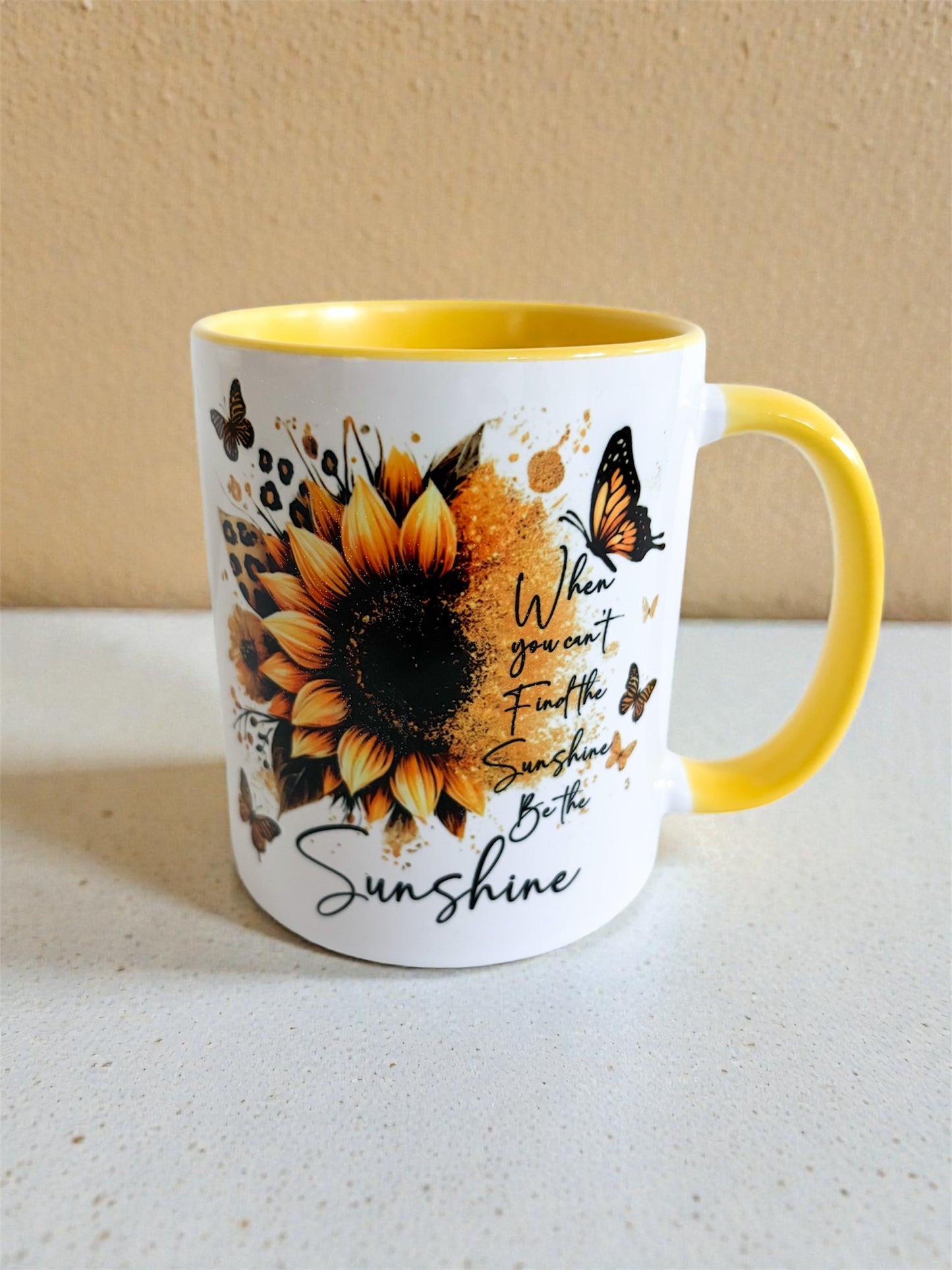 Sunshine Quote Mug 11oz - Ceramic Coffee Mug with Inspirational Message