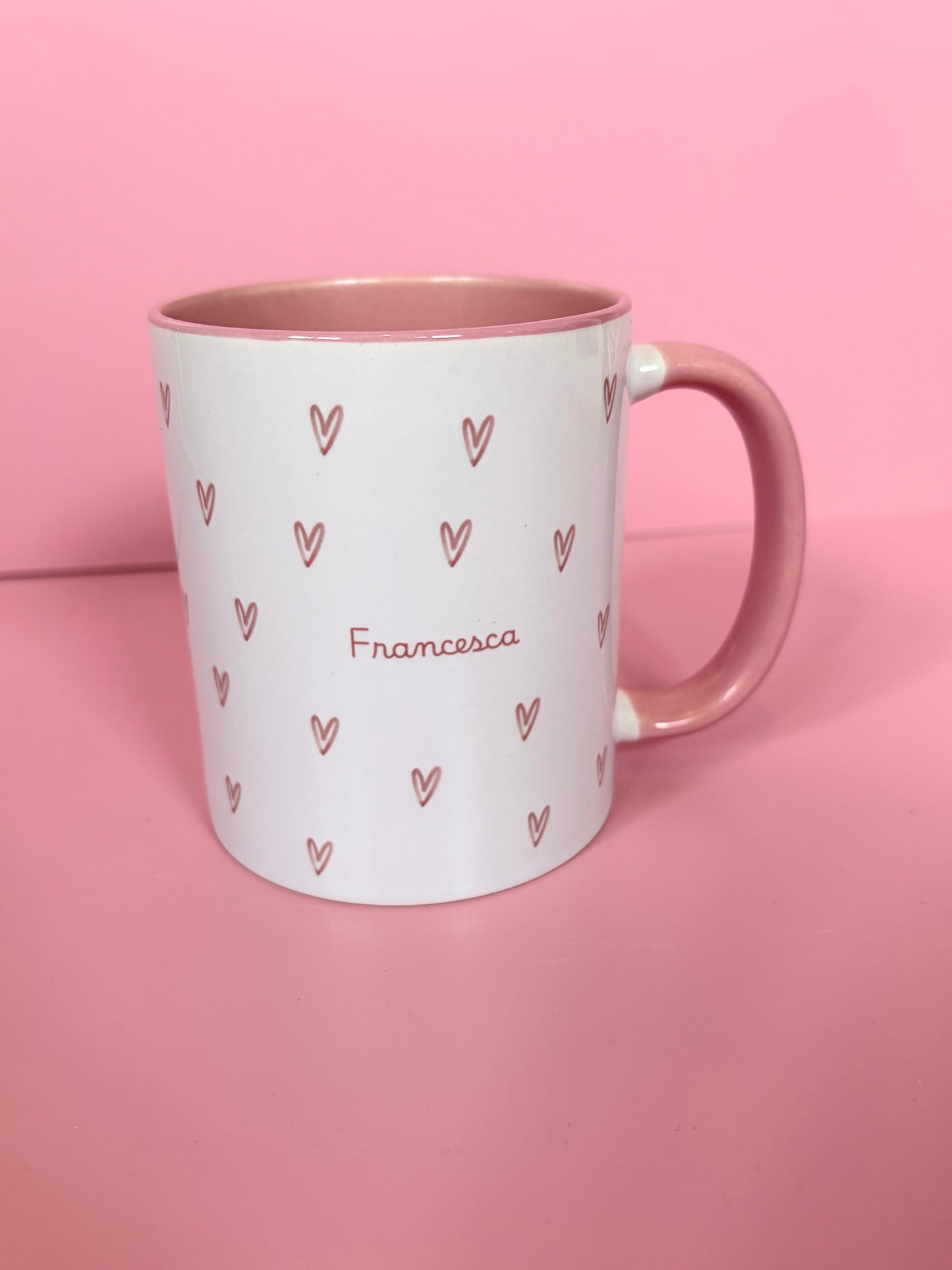 Personalised Mug with Hearts | Custom Name Ceramic Mug