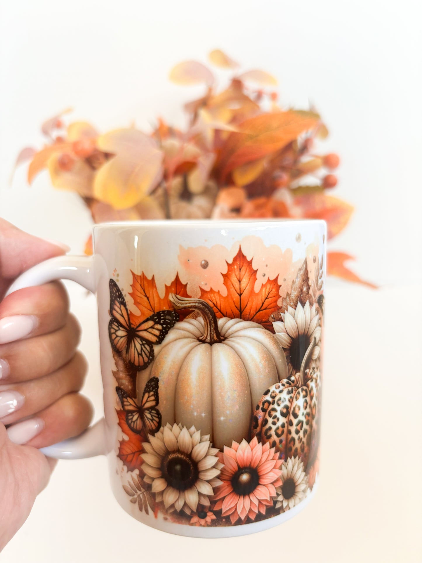 Cute Pumpkins Autumn Mug | 11oz Ceramic Coffee Mug