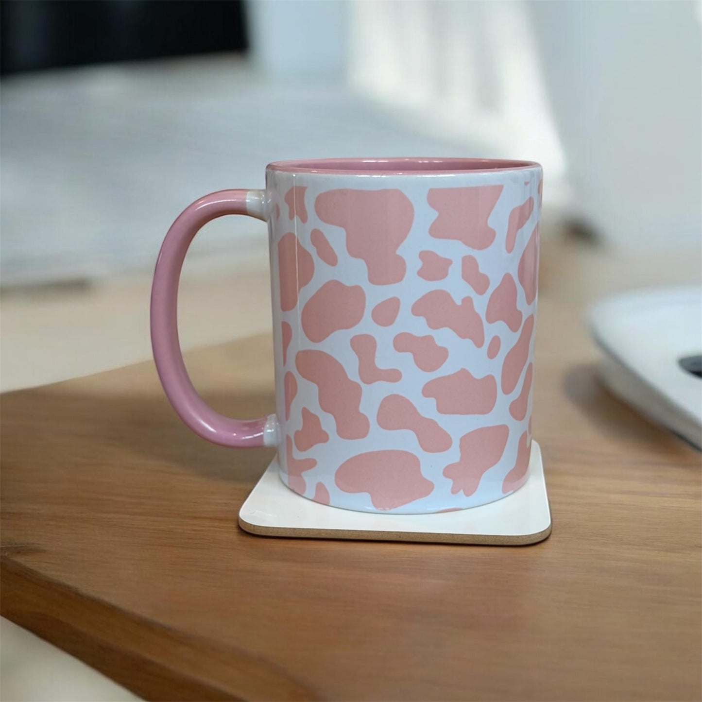 Cow Print Mug | 11oz Ceramic Coffee Mug | Rose & Bear