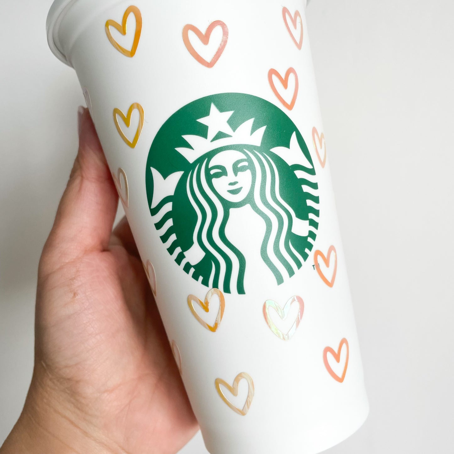 16oz Starbucks Hearts Hot Cup - Reusable Coffee Mug UK