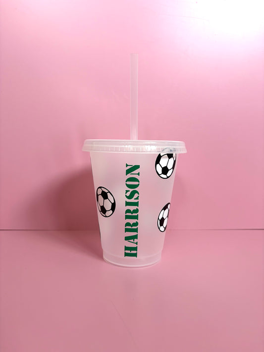 Personalised children’s football cold cup