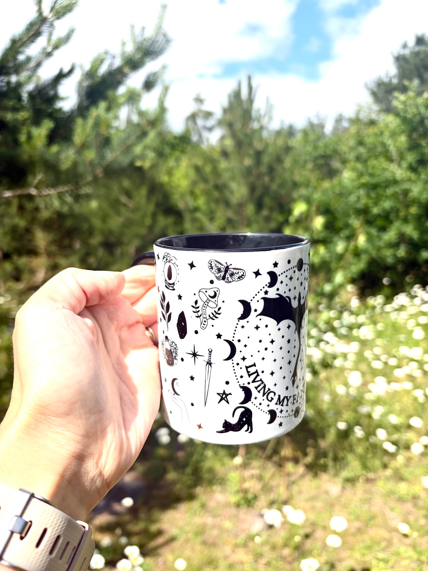 Living My Fantasy Era Mug | Book Lover Gift | Dragon Ceramic Mug