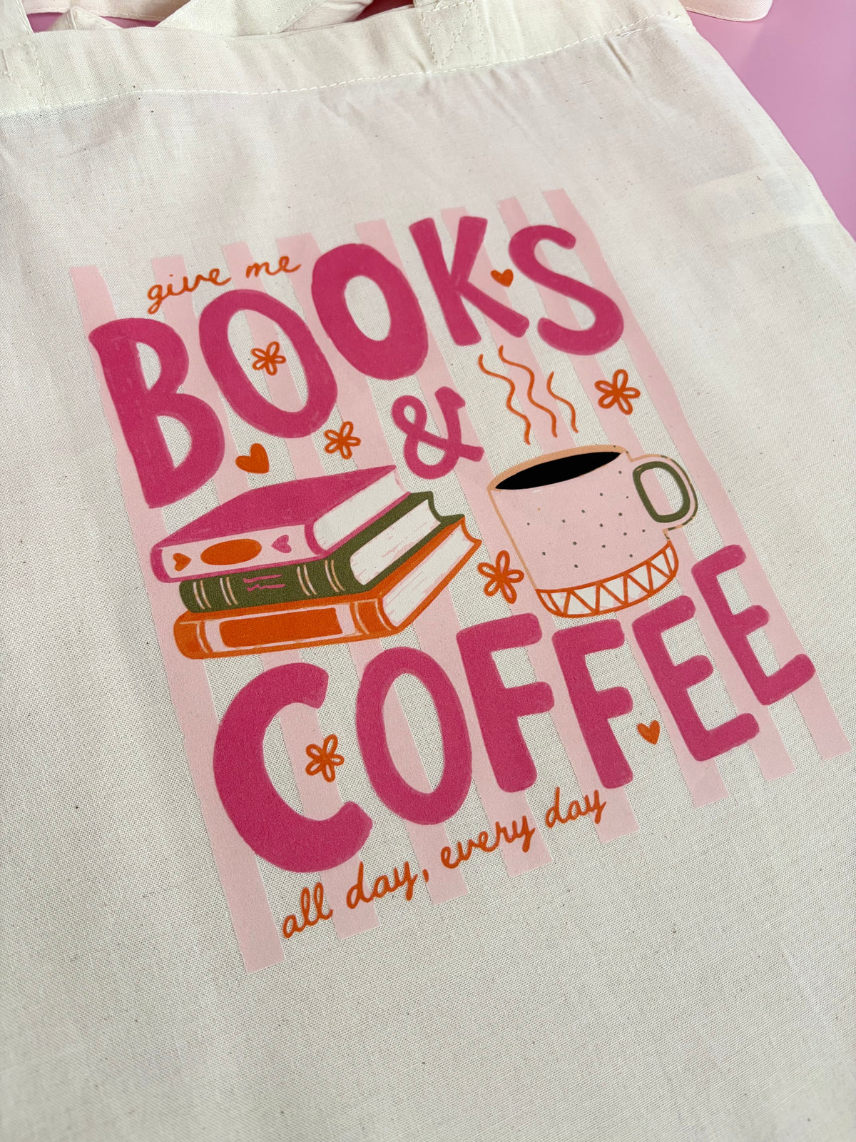 Books and Coffee Tote Bag – Gift for Book Lovers