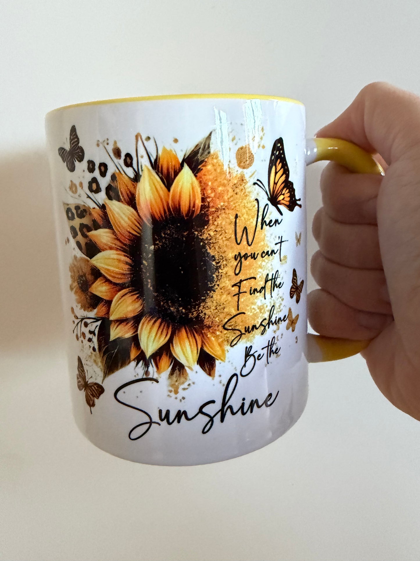 Sunshine Quote Mug 11oz - Ceramic Coffee Mug with Inspirational Message