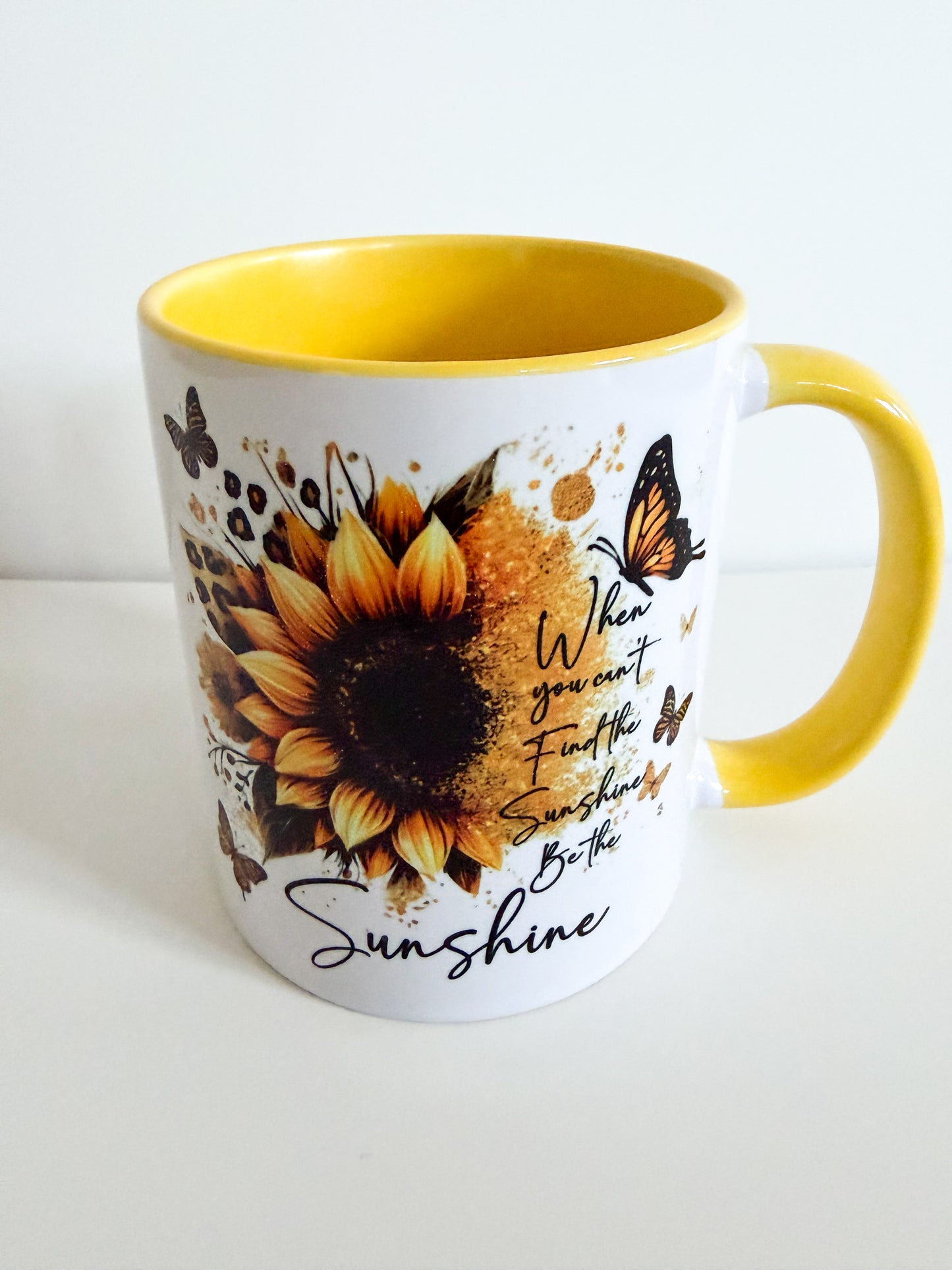 Sunshine Quote Mug 11oz - Ceramic Coffee Mug with Inspirational Message