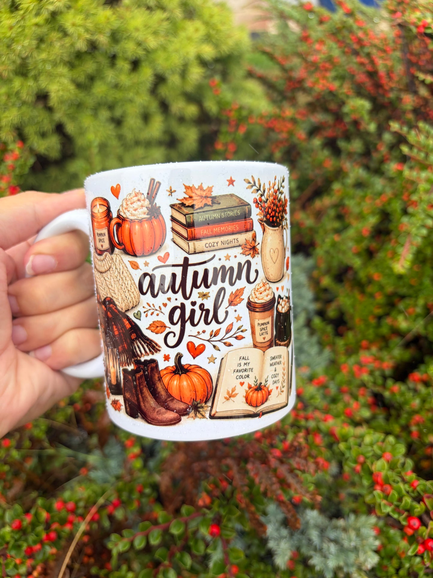 Cute ‘autumn girl’ mug | 11oz ceramic coffee mug
