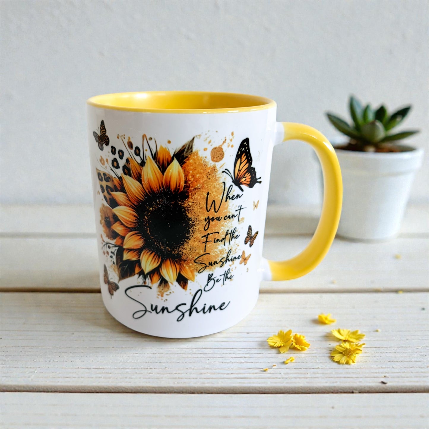 Sunshine Quote Mug 11oz - Ceramic Coffee Mug with Inspirational Message