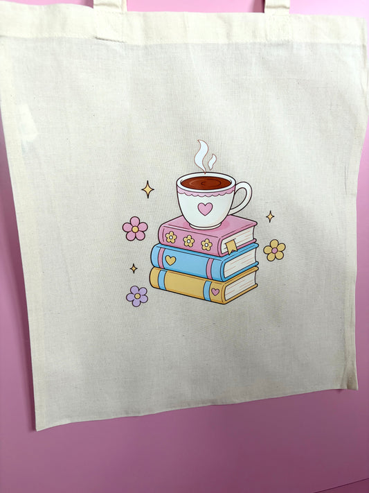 Books and Coffee tote bag