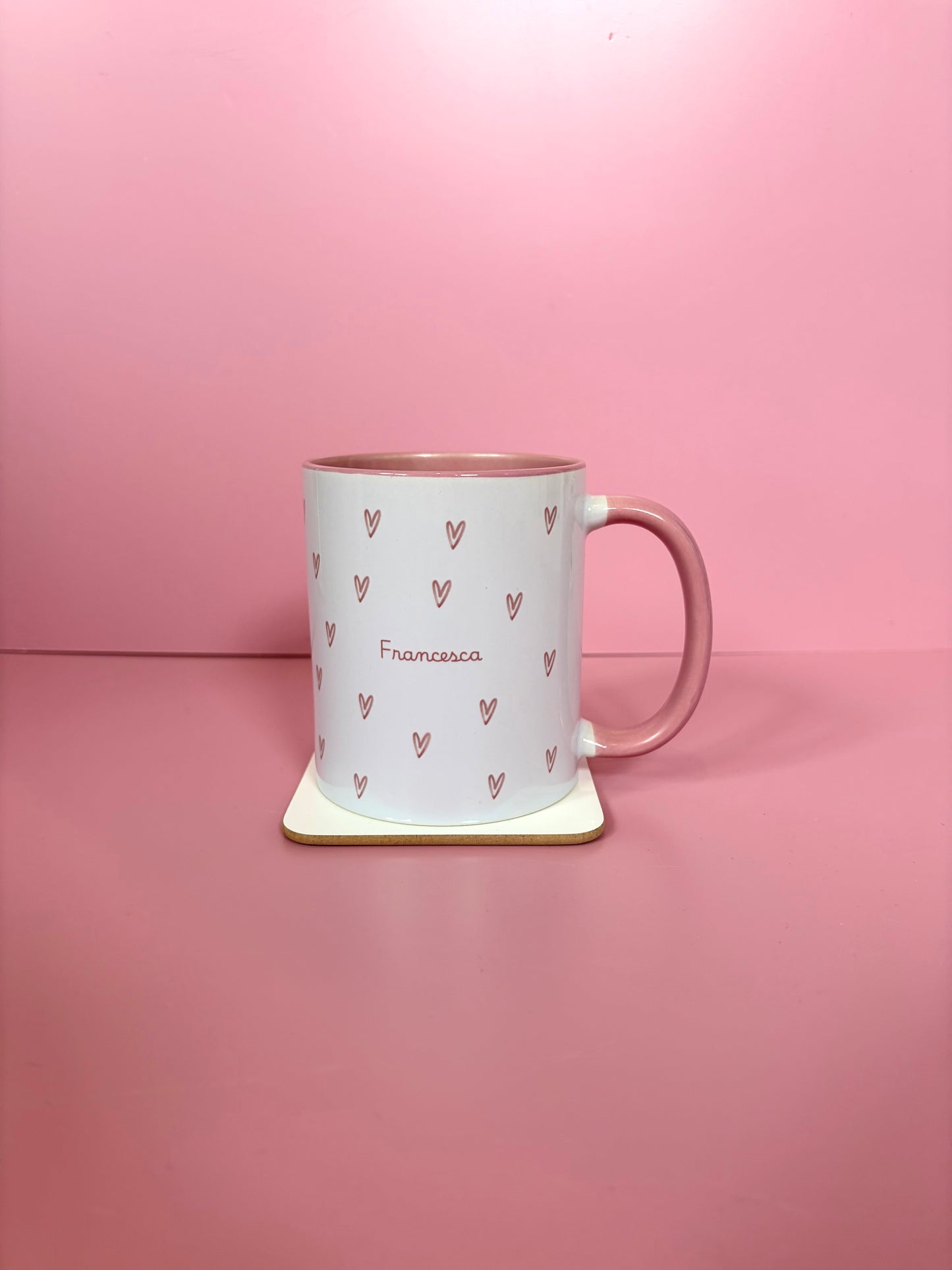 Personalised Mug with Hearts | Custom Name Ceramic Mug