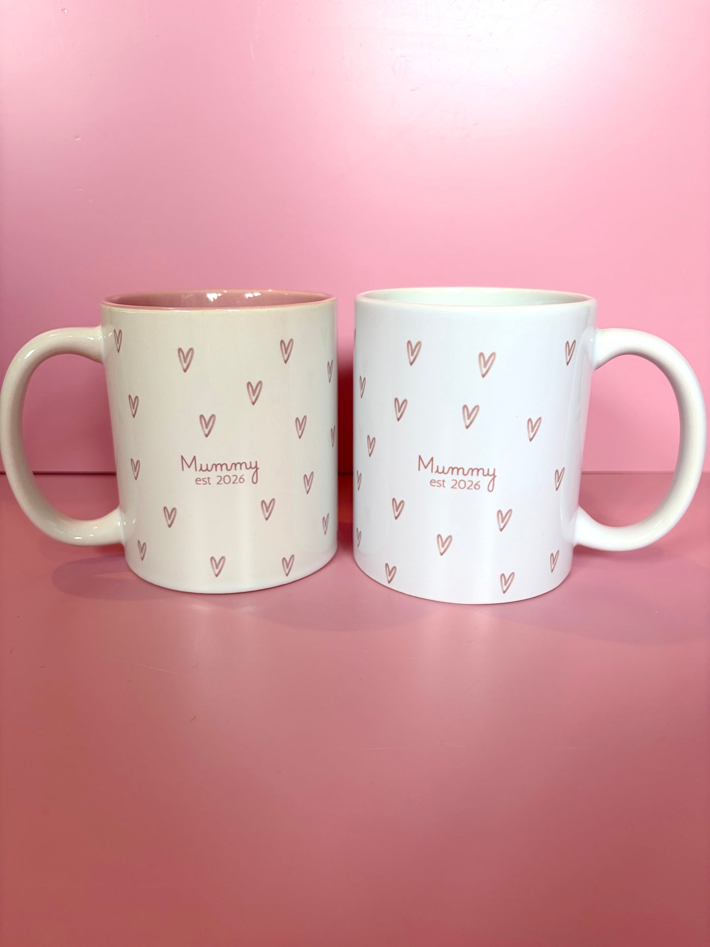 Personalised Daddy mug, love heart custom mug, customised new Daddy mug, new parent gift