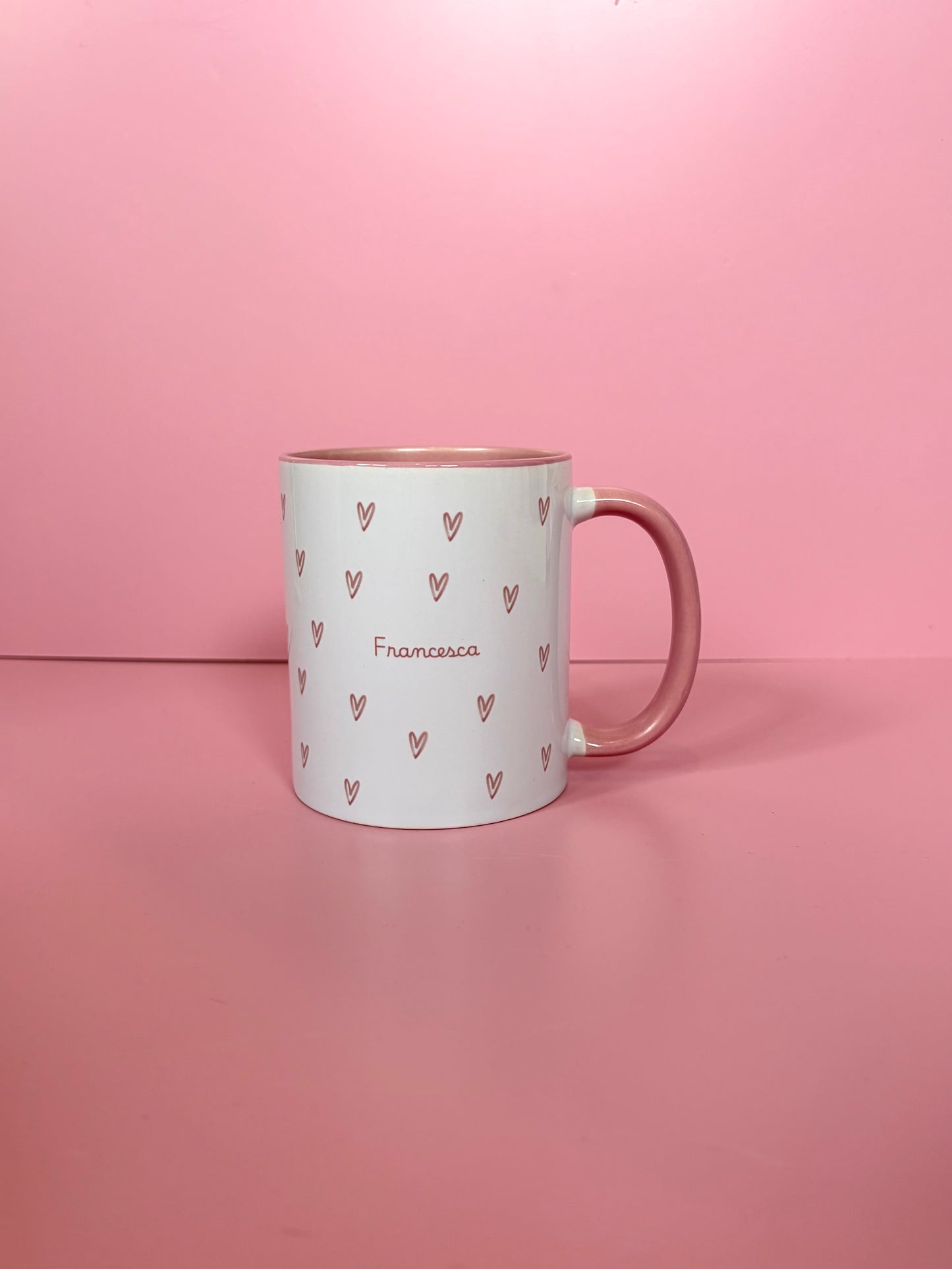 Personalised Mug with Hearts | Custom Name Ceramic Mug