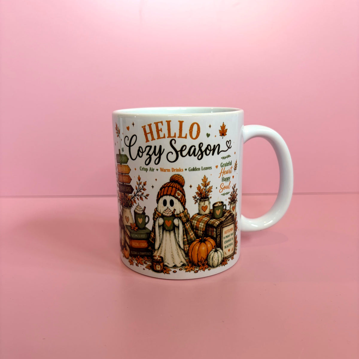 Cute 'Hello Cozy Season' autumn ceramic mug