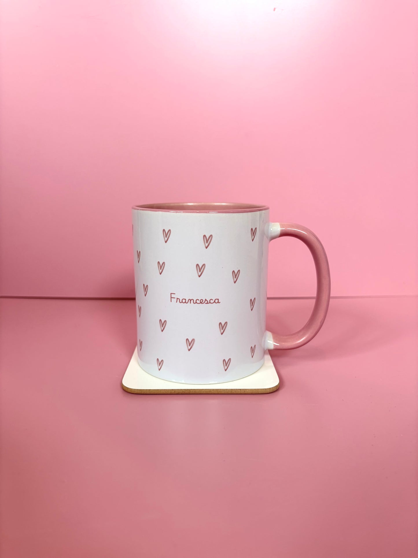 Personalised Mug with Hearts | Custom Name Ceramic Mug