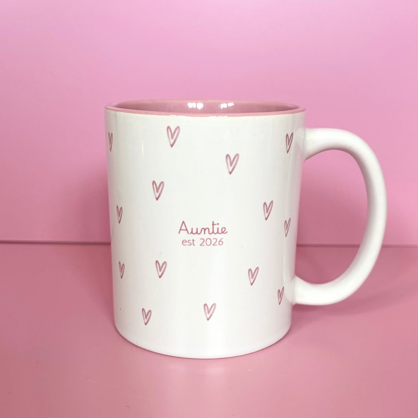 Personalised Daddy mug, love heart custom mug, customised new Daddy mug, new parent gift