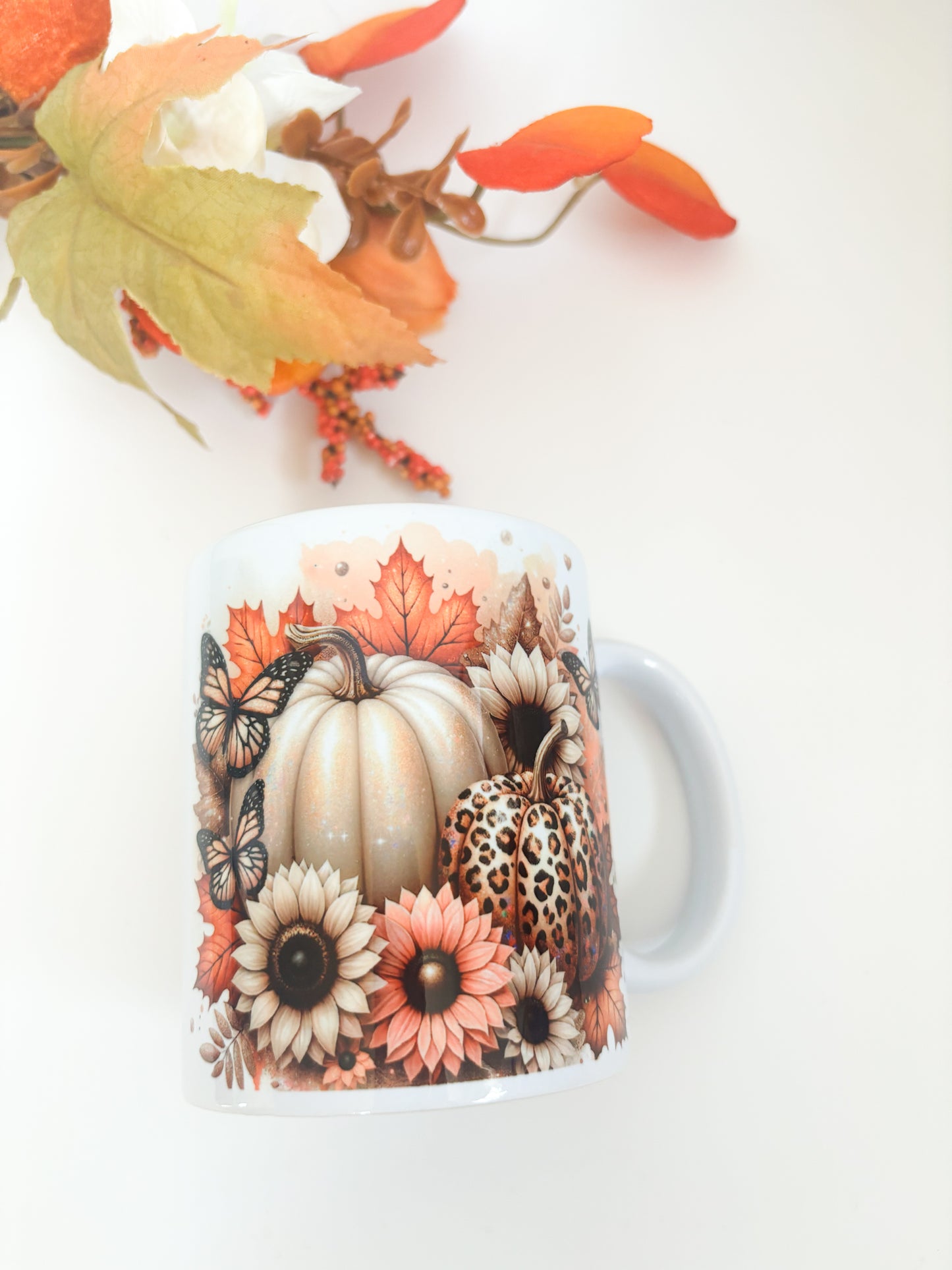Cute Pumpkins Autumn Mug | 11oz Ceramic Coffee Mug
