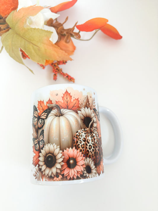 Cute Pumpkins Autumn Mug | 11oz Ceramic Coffee Mug