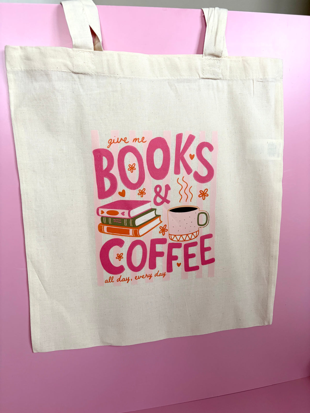 Books and Coffee Tote Bag – Gift for Book Lovers