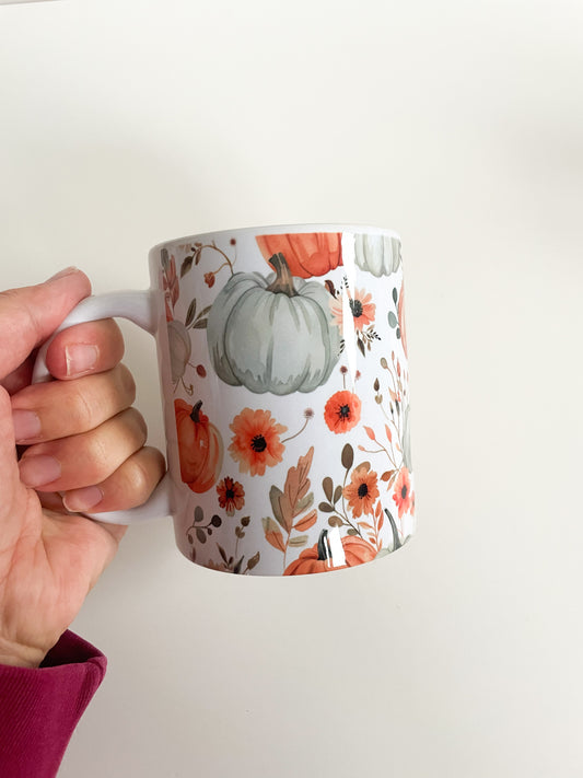 Cute autumn and pumpkins ceramic mug