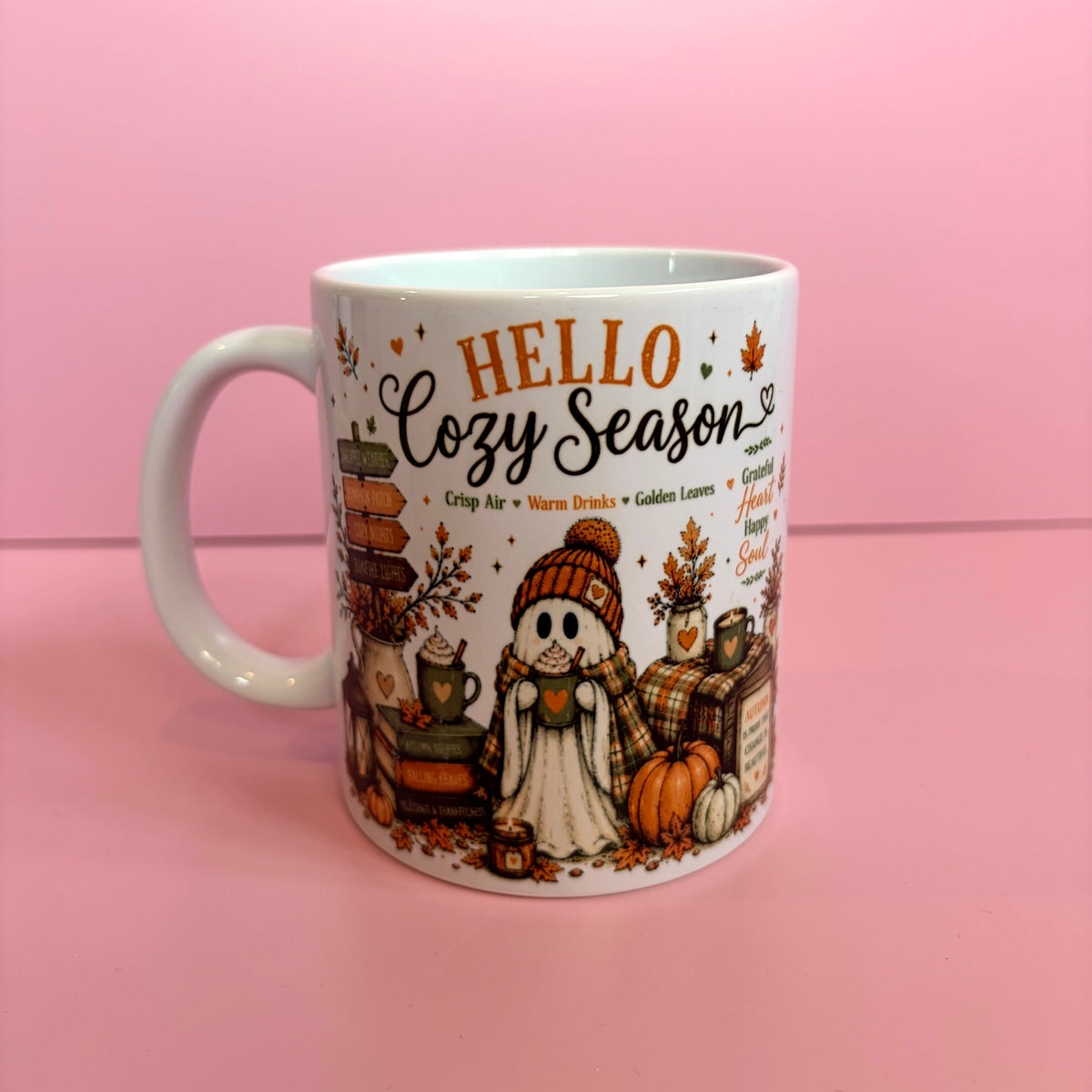 Cute 'Hello Cozy Season' autumn ceramic mug