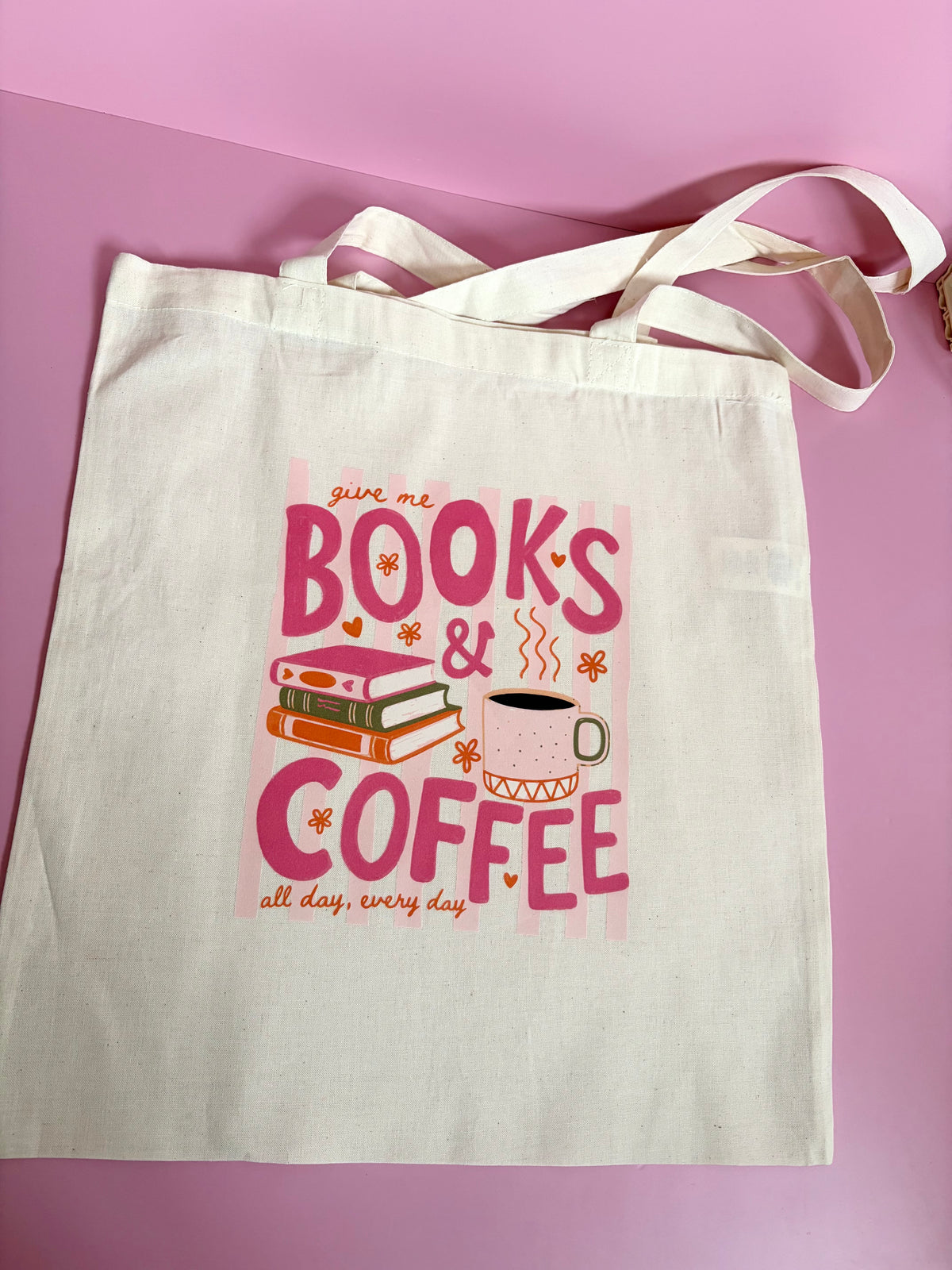 Books and Coffee Tote Bag – Gift for Book Lovers