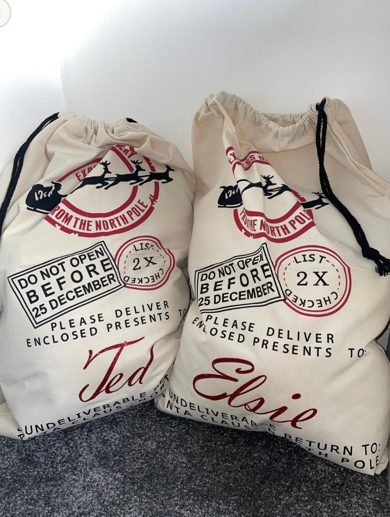 Personalised Children's Santa Sack | Large Christmas Gift Bag