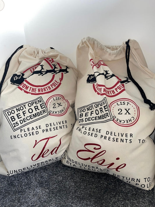 Personalised Children's Santa Sack | Large Christmas Gift Bag