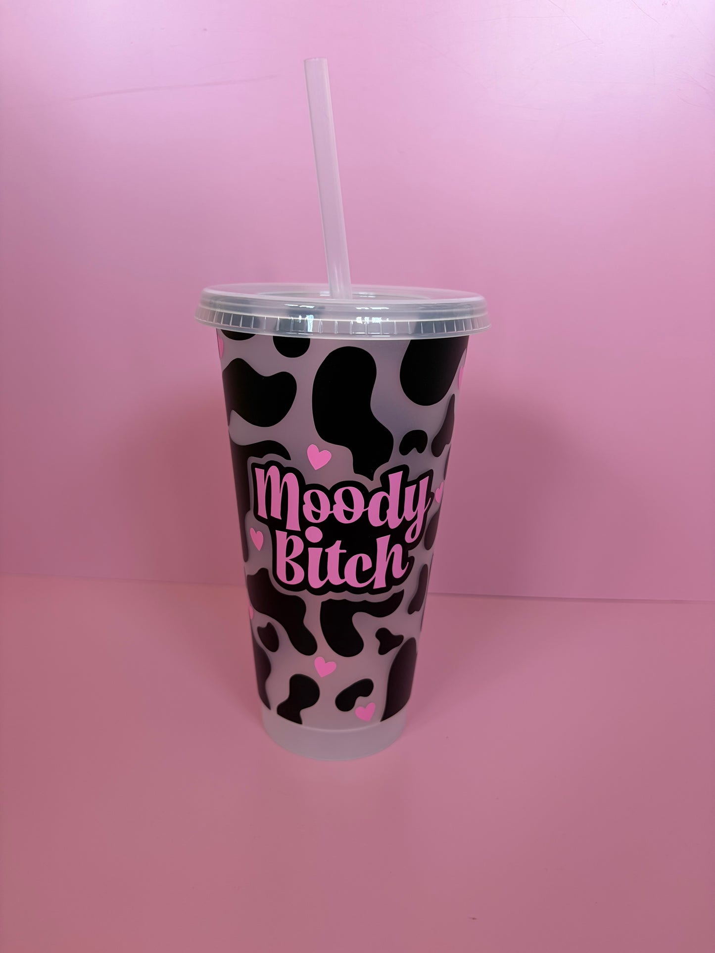 Moody B cow print cold cup