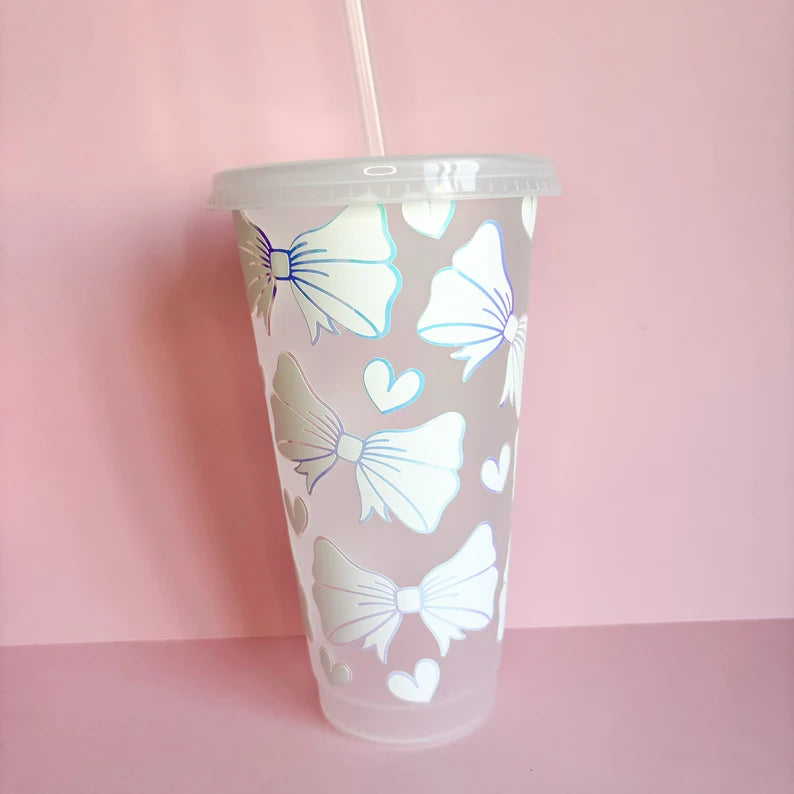 Bow Cold Cup 24oz | Reusable Iced Coffee Tumbler with Lid & Straw