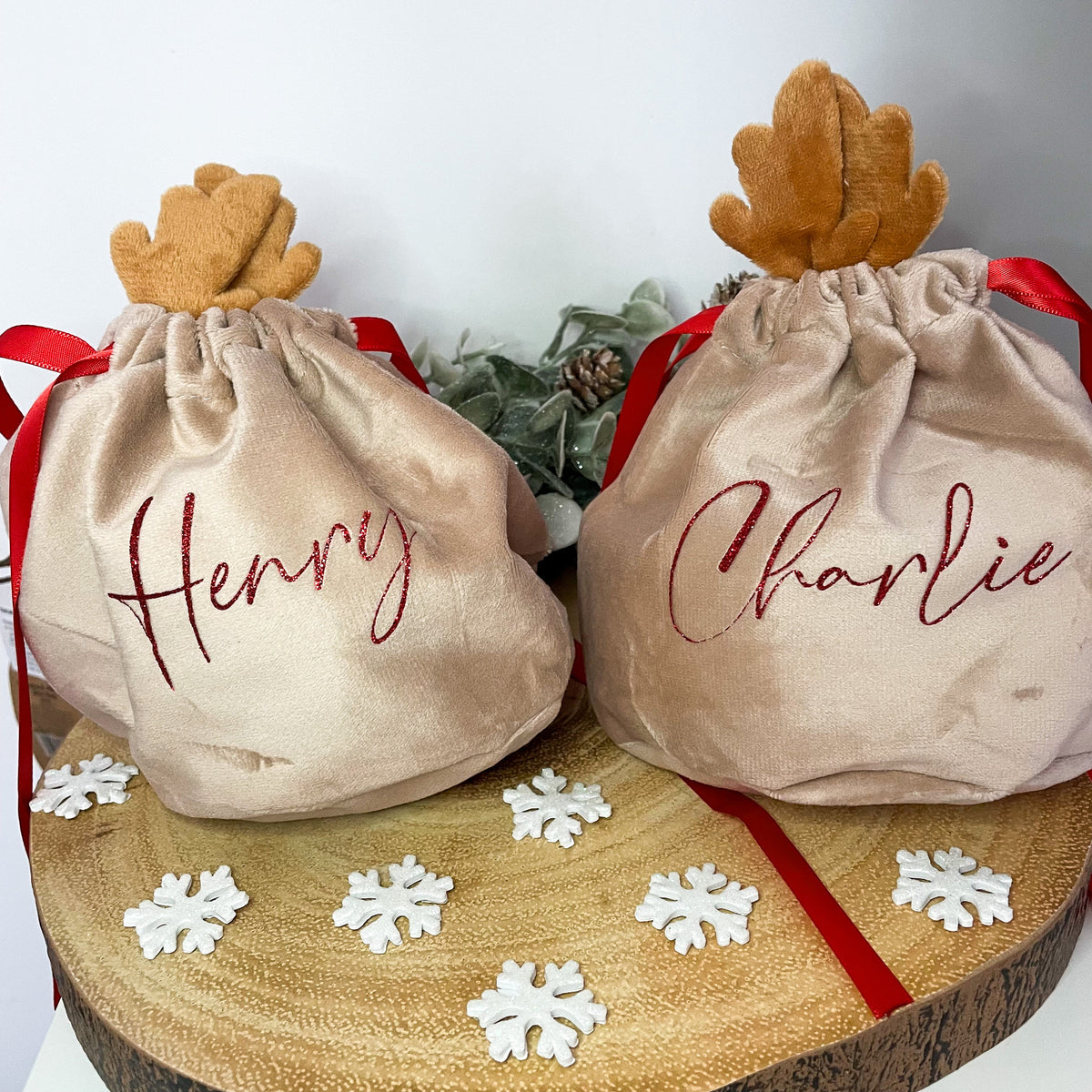 Personalised Childrens Reindeer Gift Bag