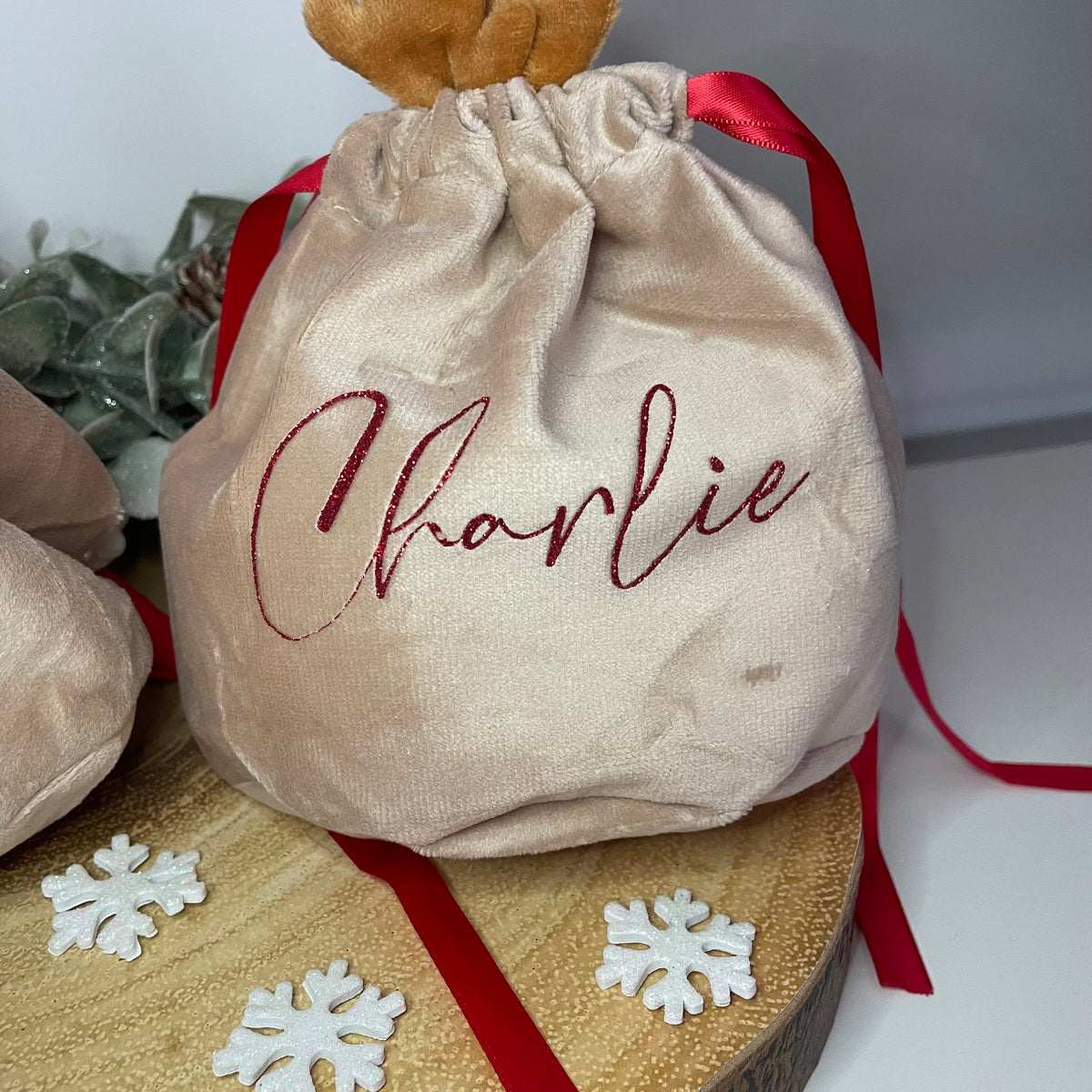 Personalised Childrens Reindeer Gift Bag