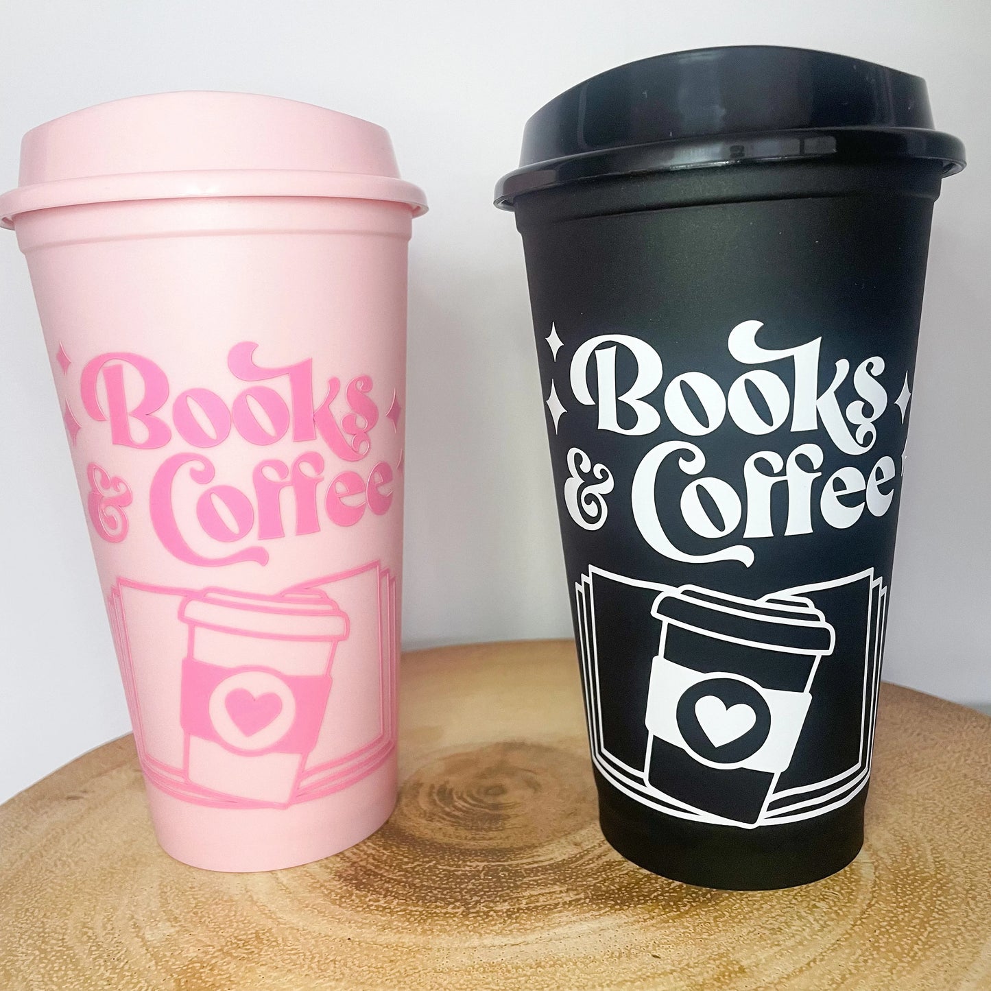 Book Lover's Reusable Hot Cup, Coffee and Books Themed Travel Mug, Eco Friendly Coffee Mug, Coffee cup with lid, Bookish flask