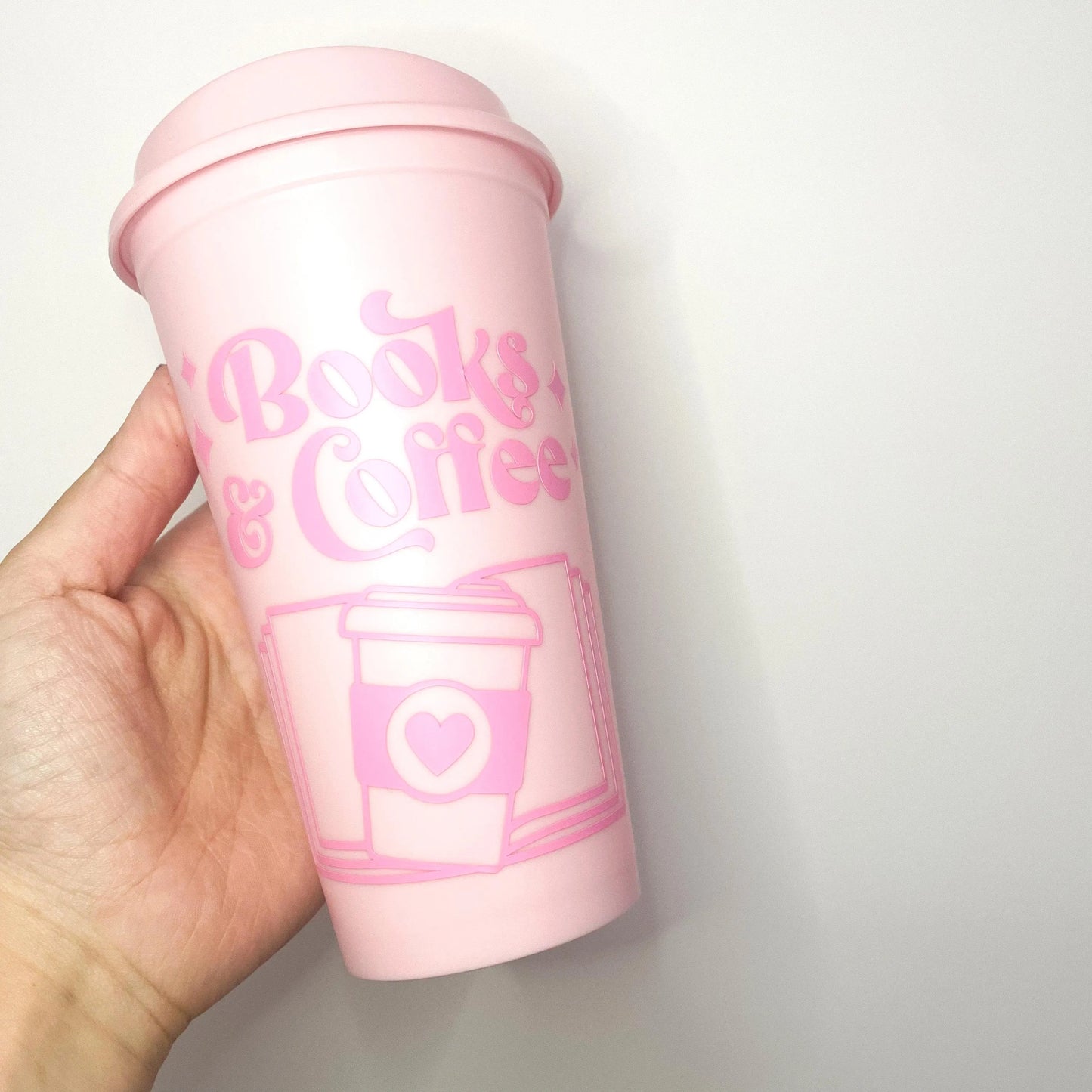 Book Lover's Reusable Hot Cup, Coffee and Books Themed Travel Mug, Eco Friendly Coffee Mug, Coffee cup with lid, Bookish flask
