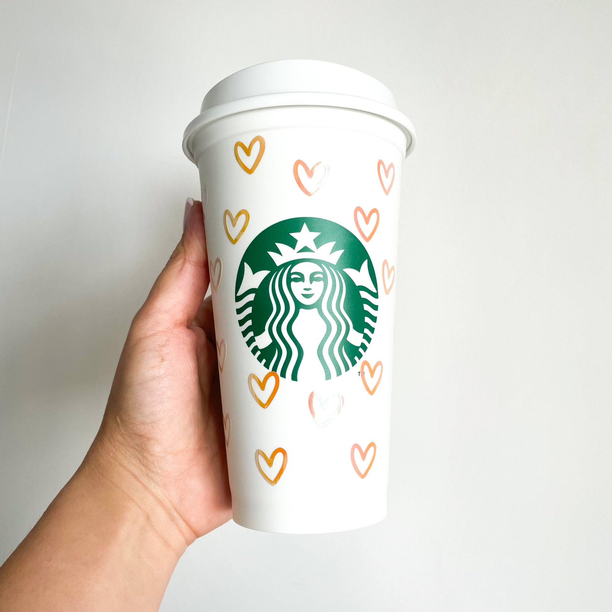 16oz Starbucks Hearts Hot Cup UK
