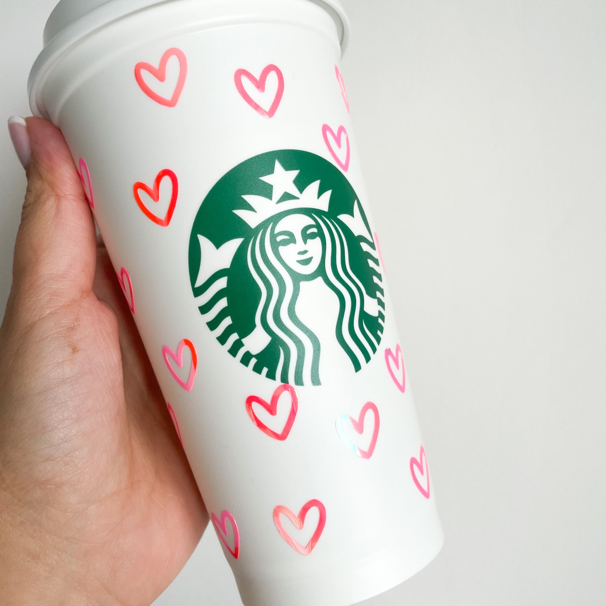 16oz Starbucks Hearts Hot Cup UK